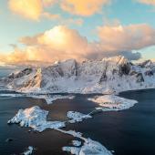 îles lofoten en hiver