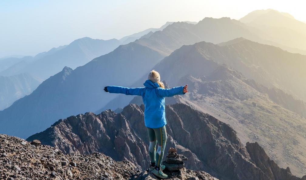 Fabre - Isabelle - Randonneuse au sommet du Toubkal, Maroc - Trek berbère : M'Goun et Toubkal atlas-trek-toubkal-maroc