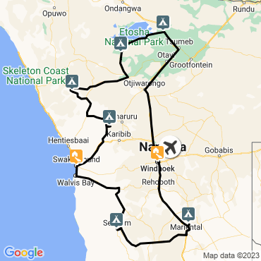 autotour namibie