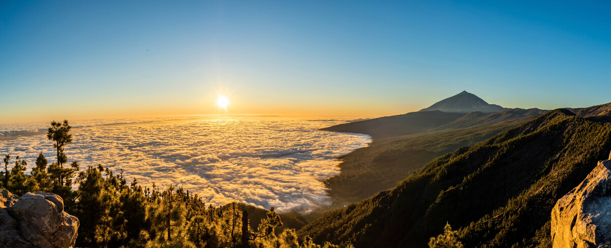 Teide et coucher de soleil, Tenerife, Canaries