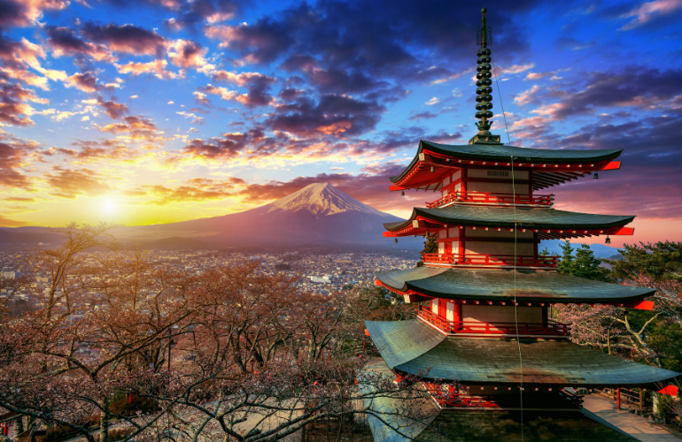 Pagode Chureito et montagne Fuji