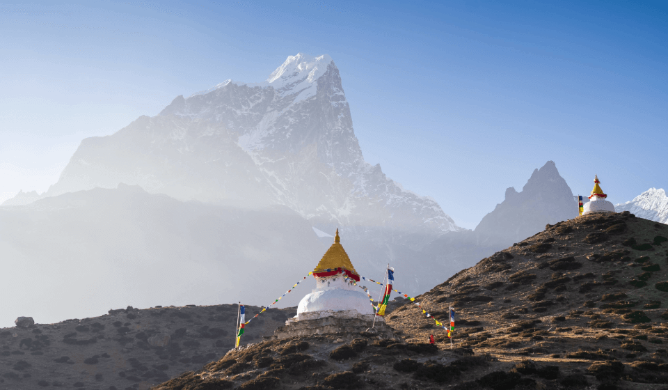 Stupa au village de Dingboche, dans la vallée du Khumbu