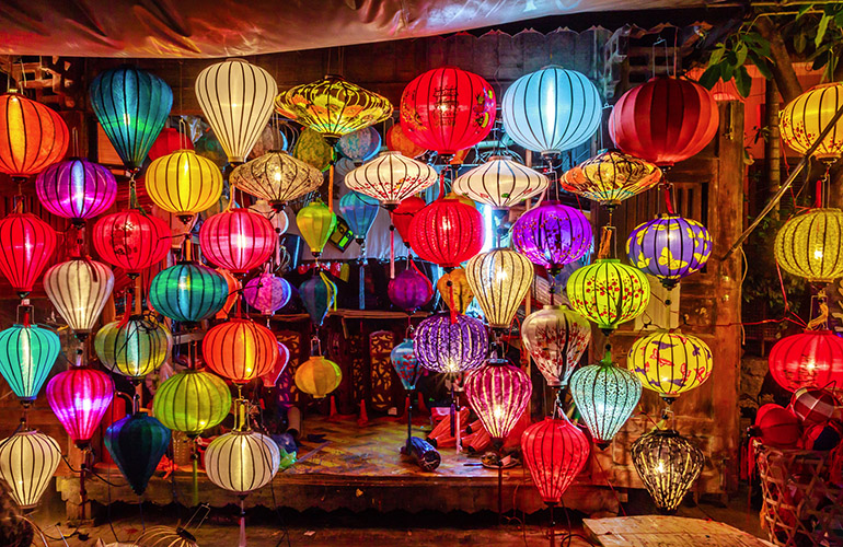 Boutique de lanternes à Hoi An, Vietnam