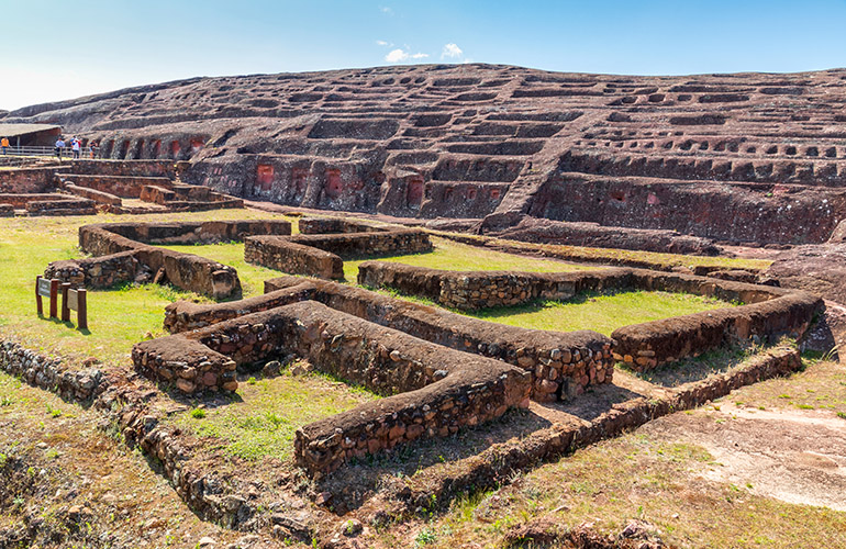 Fort de Samaipata, vestiges du site archéologique pré-inca d'El Fuerte, Bolivie.