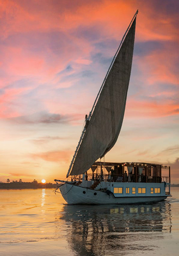Bateau Dahabeya sur le Nil - Egypte