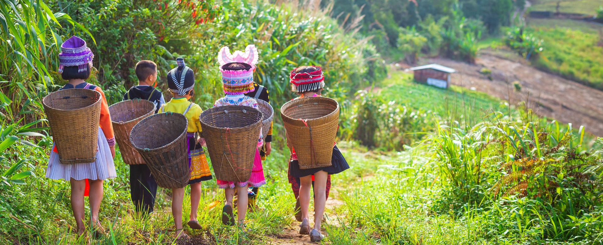Petites filles de l'ethnie Hmong, Vietnam