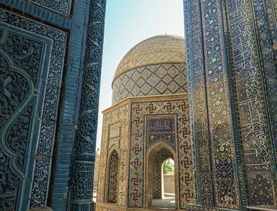 Palais traditionnel avec mozaïque, Samarcande, Ouzbékistan (2)