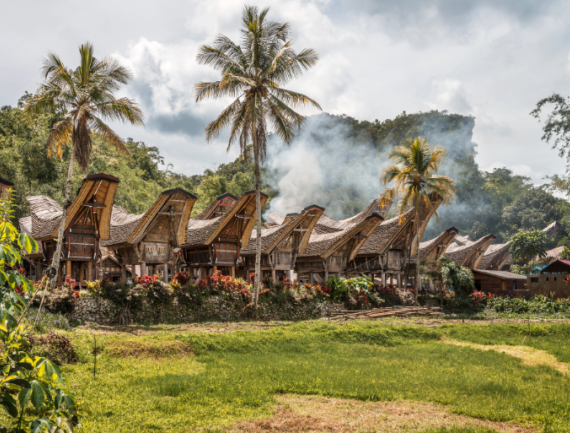Village traditionnel Kete Kesu Toraja et ses maisons traditionnelles, Sulawesi, Indonésie