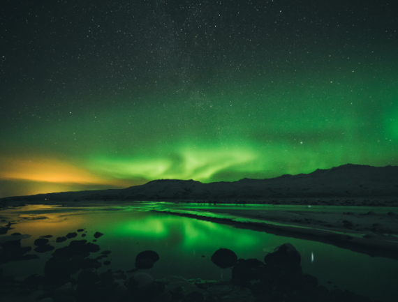 Aurore boréale, Islande