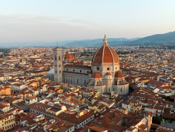 Il Duomo et Florence au lever du soleil, Toscane, Italie